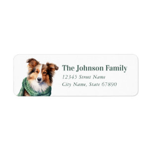 Shetland Sheepdog Retourner les étiquettes d'adres