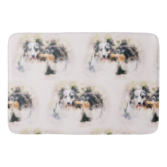 Shetland Sheepdog / Rough Collie Badematte (Vorderseite)