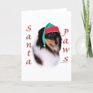 Shetland Sheepdog Santa Paws Feiertagskarte