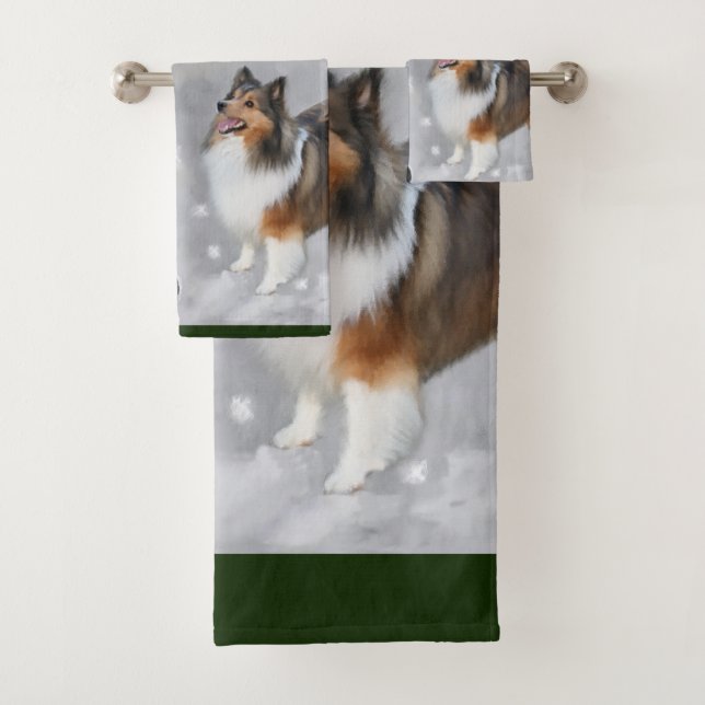 Shetland Sheepdog Shelter Noël (En situation)