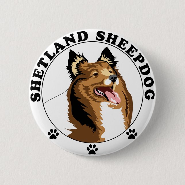 Shetland Sheepdog - Sheltie Button (Vorderseite)