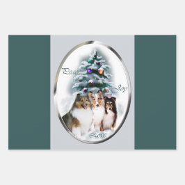 Shetland Sheepdog Sheltie Christmas Geschenkpapier Set