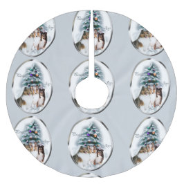 Shetland Sheepdog Sheltie Christmas Polyester Weihnachtsbaumdecke