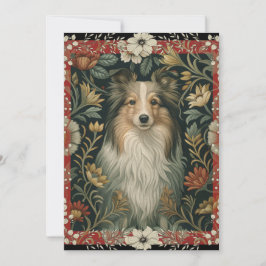 Shetland Sheepdog Sheltie Garten-Tapisserie lädt e Dankeskarte