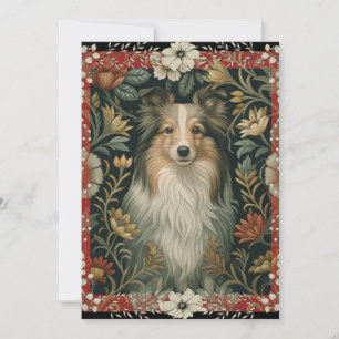 Shetland Sheepdog Sheltie Garten-Tapisserie lädt e Dankeskarte