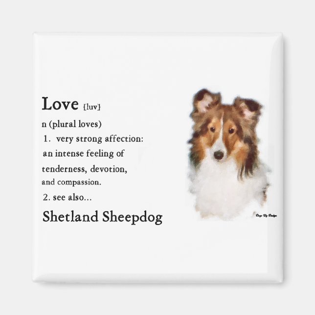 Shetland Sheepdog Sheltie Geschenke Magnet (Vorne)