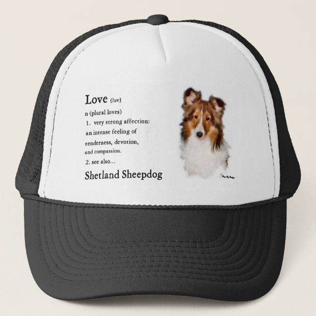 Shetland Sheepdog Sheltie Geschenke Truckerkappe (Vorderseite)