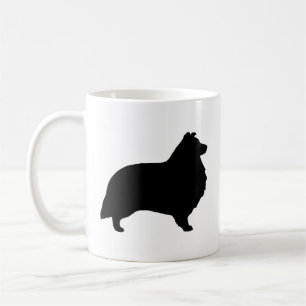 Shetland Sheepdog Sheltie Hunde Silhouetten Kaffeetasse