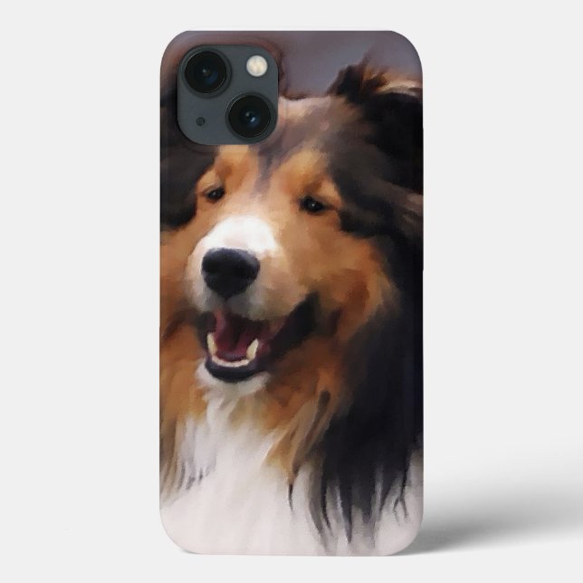 Shetland Sheepdog Sheltie Kunst Geschenke Case-Mate iPhone Hülle (Rückseite)