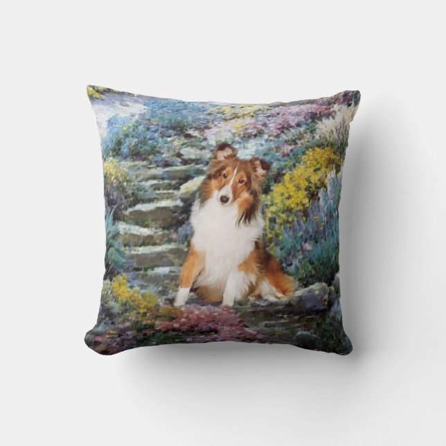 Shetland Sheepdog Sheltie Kunst Geschenke Kissen (Vorderseite)