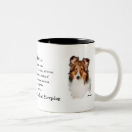 Shetland Sheepdog Sheltie Kunst Geschenke Zweifarbige Tasse