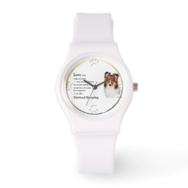 Shetland Sheepdog Sheltie Lovers Geschenke Armbanduhr