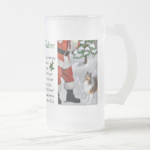 Shetland Sheepdog Sheltie Weihnachtsgeschenk Mattglas Bierglas