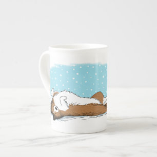 Shetland Sheepdog Snow Dog Sheltie Winter Holiday Prozellantasse