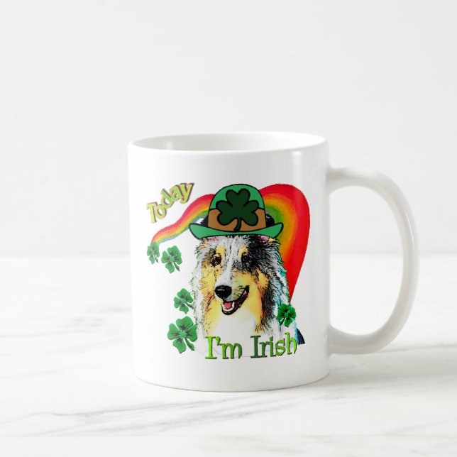 Shetland Sheepdog St Patricks Kaffeetasse (Rechts)
