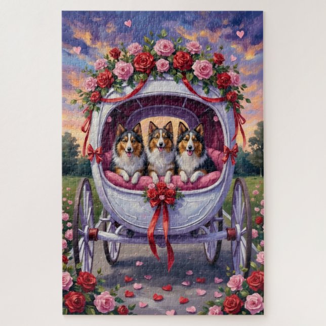 Shetland Sheepdog Valentinstag  (Vertikal)