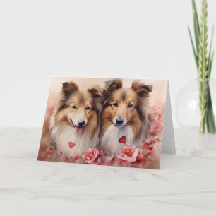 Shetland Sheepdog Valentinstag Karte