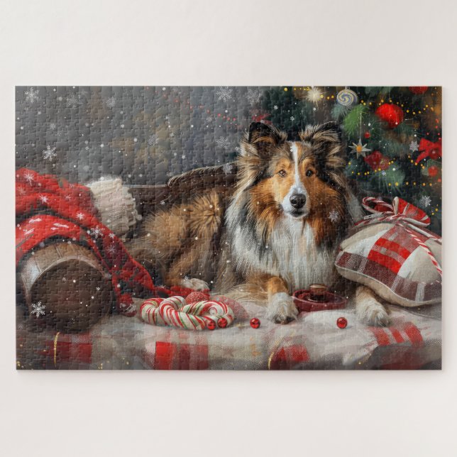Shetland Sheepdog Weihnachtsfest (Horizontal)