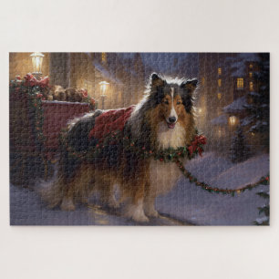 Shetland Sheepdog Weihnachtsfest Saison