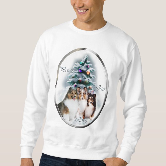 Shetland Sheepdog Weihnachtsgeschenke Sweatshirt (Vorderseite)