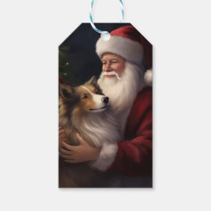 Shetland Sheepdog Weihnachtsmann Festliches Weihna Geschenkanhänger
