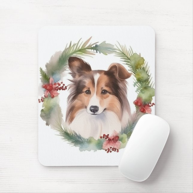 Shetland Sheepdog Weihnachtsmann Mousepad (Mit Mouse)