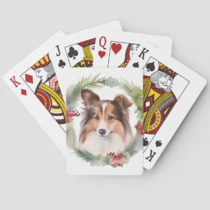 Shetland Sheepdog Weihnachtsmann Spielkarten