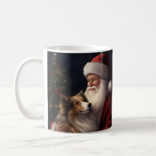 Shetland Sheepdog Weihnachtsmann Weihnachten Kaffeetasse