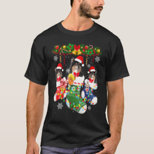 Shetland Sheepdog Weihnachtssocken Tree Light Xmas T-Shirt