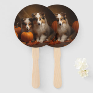 Shetland Sheepdog Welpe Autumn Delight Pumpen Fächer