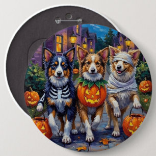 Shetland Sheepdogs in Halloween-Kostümen Button