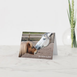Shetlandpony und Highlandpony Dankeskarte