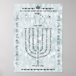 Shevitti mit Plakat des Psalm-67