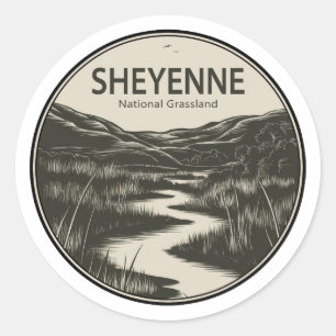 Sheyenne National Grassland Stream Runder Aufkleber