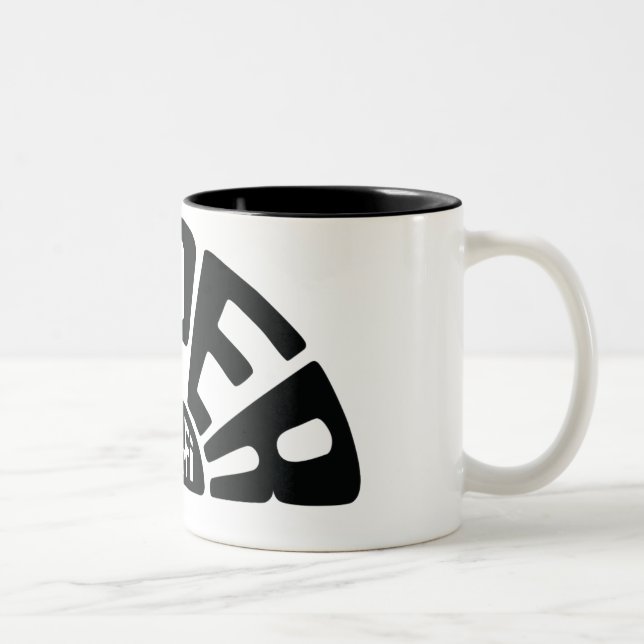 Shf-Logo-Schwarz-Tasse groß Zweifarbige Tasse (Rechts)
