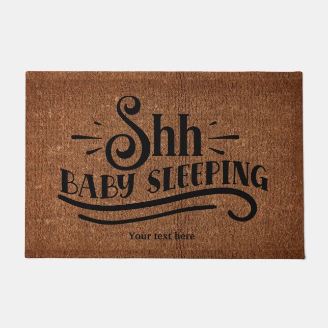 Shh.. Baby Schlafen Fußmatte (Vorderseite)