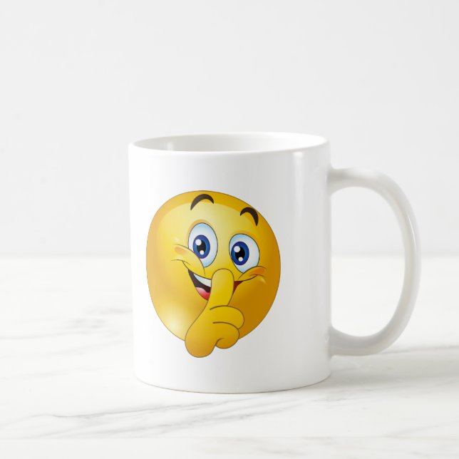 Shh emoji kaffeetasse (Rechts)