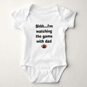 Shh... Ich sehe mir das Spiel mit Papa lustig Baby Strampler