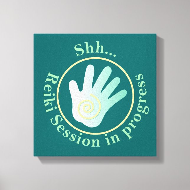 Shh Reiki Session im Gange Leinwanddruck (Vorderseite)