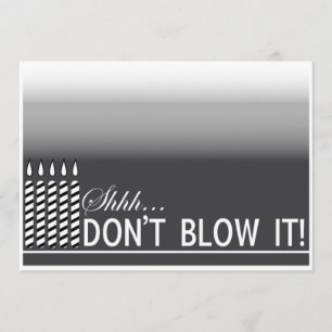 Shh Schwarzes der Überraschungs-Geburtstags-Party Einladung