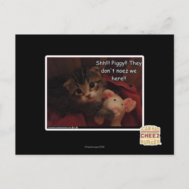 Shh!! Schweine! Postkarte (Vorderseite)