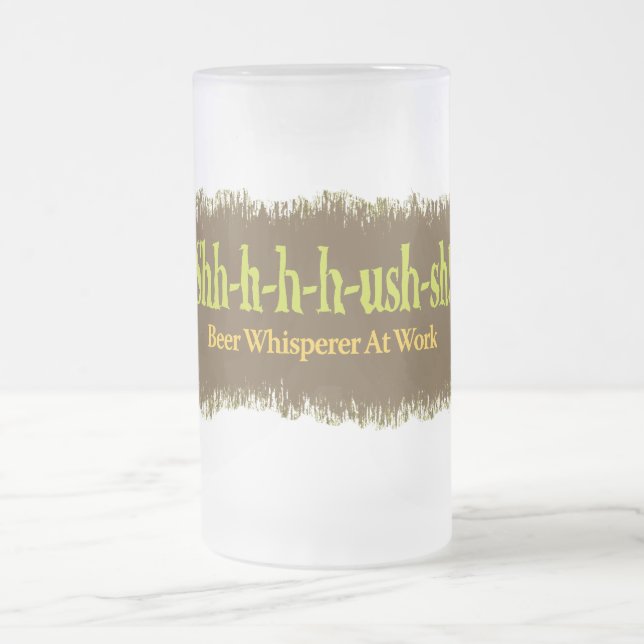 Shh-sh - Bierflüster am Arbeitsplatz Mattglas Bierglas (Mittel)