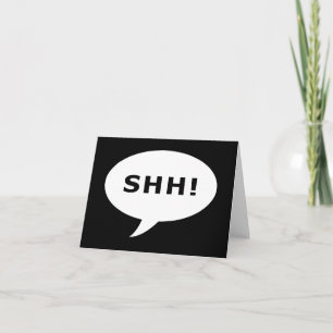 SHH! Sprechblase Einladung