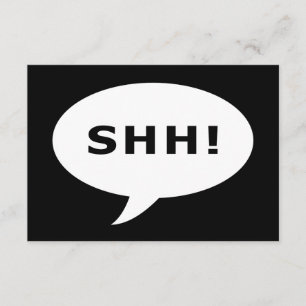 SHH! sprechenblase Einladung