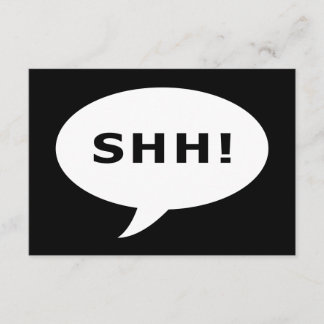 SHH! sprechenblase Einladung