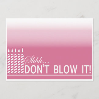 Shh Überraschungs-Geburtstags-Party Einladung