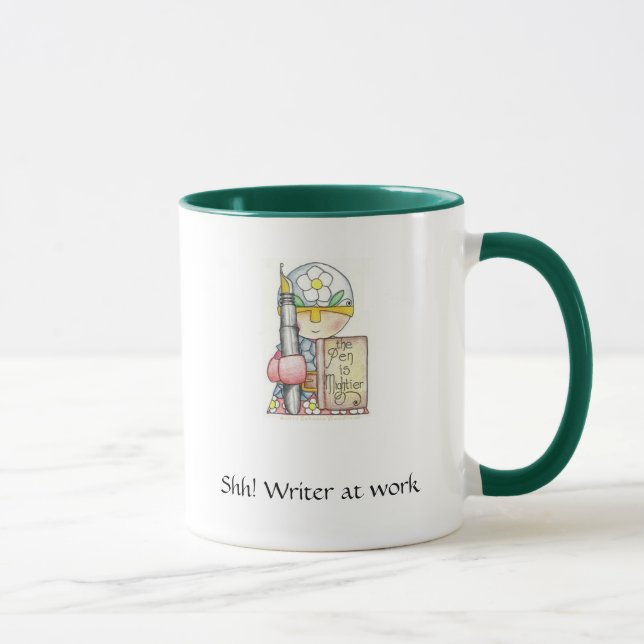 Shh! Verfasser an der Arbeits-Tasse Tasse (Rechts)