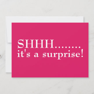 Shhh C'est une surprise Anniversaire Invitation
