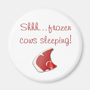 Shhh… gefrorenes Kuhschlafen! Magnet