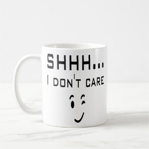 Shhh. Ich mag es nicht, dass das sonnige Lächeln Kaffeetasse